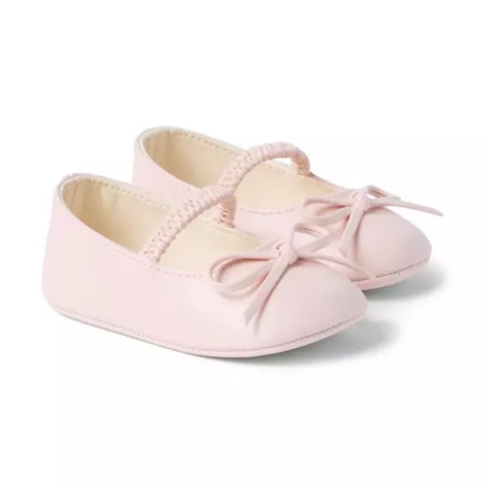 Janie and Jack Light Peach Baby Ballet Flats